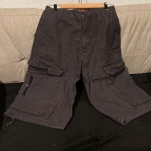 Men's Dark Gray Cargo Street Wear Shorts